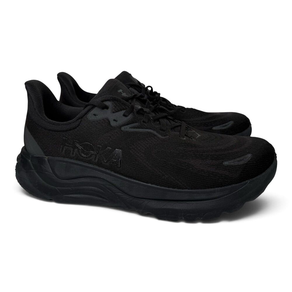 Hoka Arahi 8 Shoes Mens 12.5 Triple Black Athletic Running Gym Sneakers